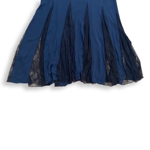 Alice + Olivia silk indigo lace maxi dress size S - Picture 4 of 7